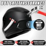 Triangle Full Face Motorcycle Helmet with Tinted Visor