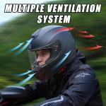 Triangle Full Face Motorcycle Helmet with Tinted Visor