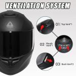 Triangle Full Face Motorcycle Helmet with Tinted Visor