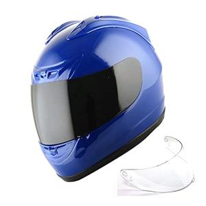 1Storm Blue Full Face Motorcycle Helmet + Extra Shield