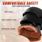 Triangle 3/4 Retro Open Face Motorcycle Helmet