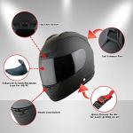 1Storm Blue Full Face Motorcycle Helmet + Extra Shield