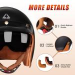 Triangle 3/4 Retro Open Face Motorcycle Helmet