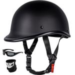 Yesmotor Vintage Lightweight Half Helmet - Matte Black
