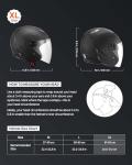 VEVOR DOT Approved 3/4 Open Face Motorcycle Helmet