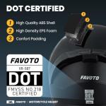 Favoto DOT Approved Full Face Motorcycle Helmet