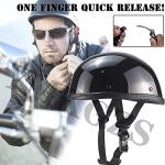 Retro Half Helmet for Men and Women - Black