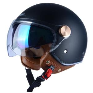 BEON Half Face Motorcycle Helmet, Retro Vintage Style