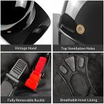 Vintage Open Face Motorcycle Helmet - DOT Approved