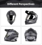 Orthrus Dual Sport Adventure Motorcycle Helmet with UV Visor