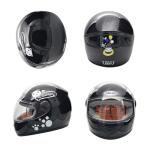 Kids Black Bike Helmet and Gloves Set, Ages 3-6