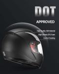 VEVOR Full Face Motorcycle Helmet with Dual Visor