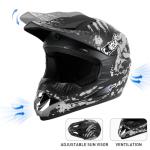 SPARK Youth Dirt Bike Helmet Set - Dino Grey