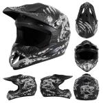 SPARK Youth Dirt Bike Helmet Set - Dino Grey