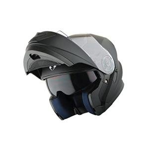 1Storm Modular Full Face Motorcycle Helmet, Matt Black
