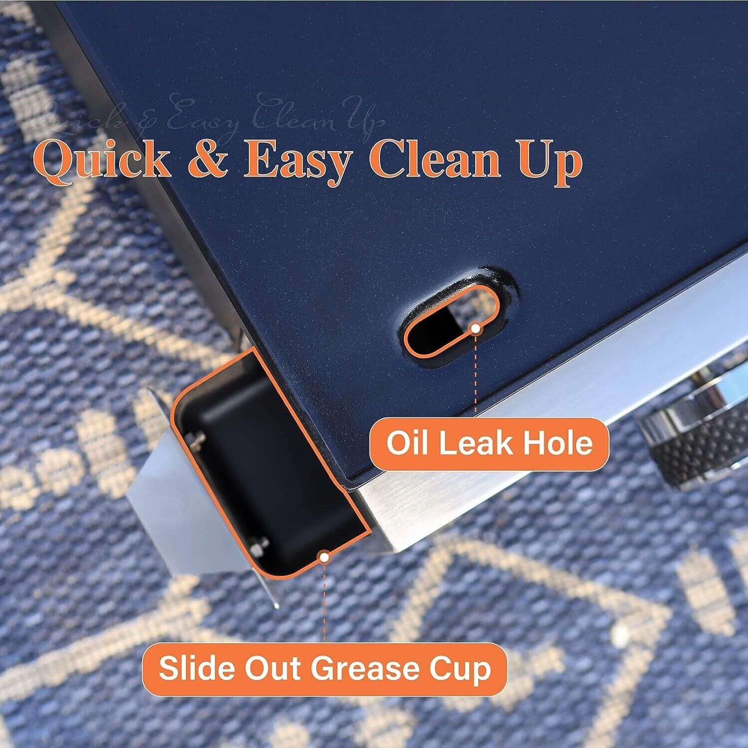 29" Portable 3 Burner Propane Camping Griddle