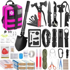 142-Piece Survival and First Aid Kit for Camping