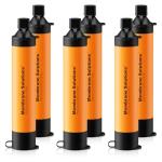 Membrane Solutions Portable Water Filter Straw - 6 Pack