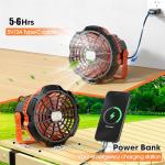 Rechargeable Camping Fan and Lantern Combo