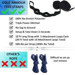 Gold Armour Portable Camping Hammock - Khaki & Green