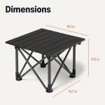 Compact Folding Camping Table in Black