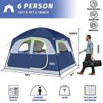 6-Person Waterproof Family Camping Tent with Mesh Windows