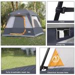 Compact 4-Person Waterproof Cabin Tent for Camping