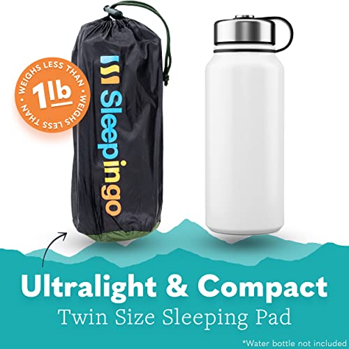 Sleepingo Ultralight Large Camping Sleeping Pad - Compact & Inflatable