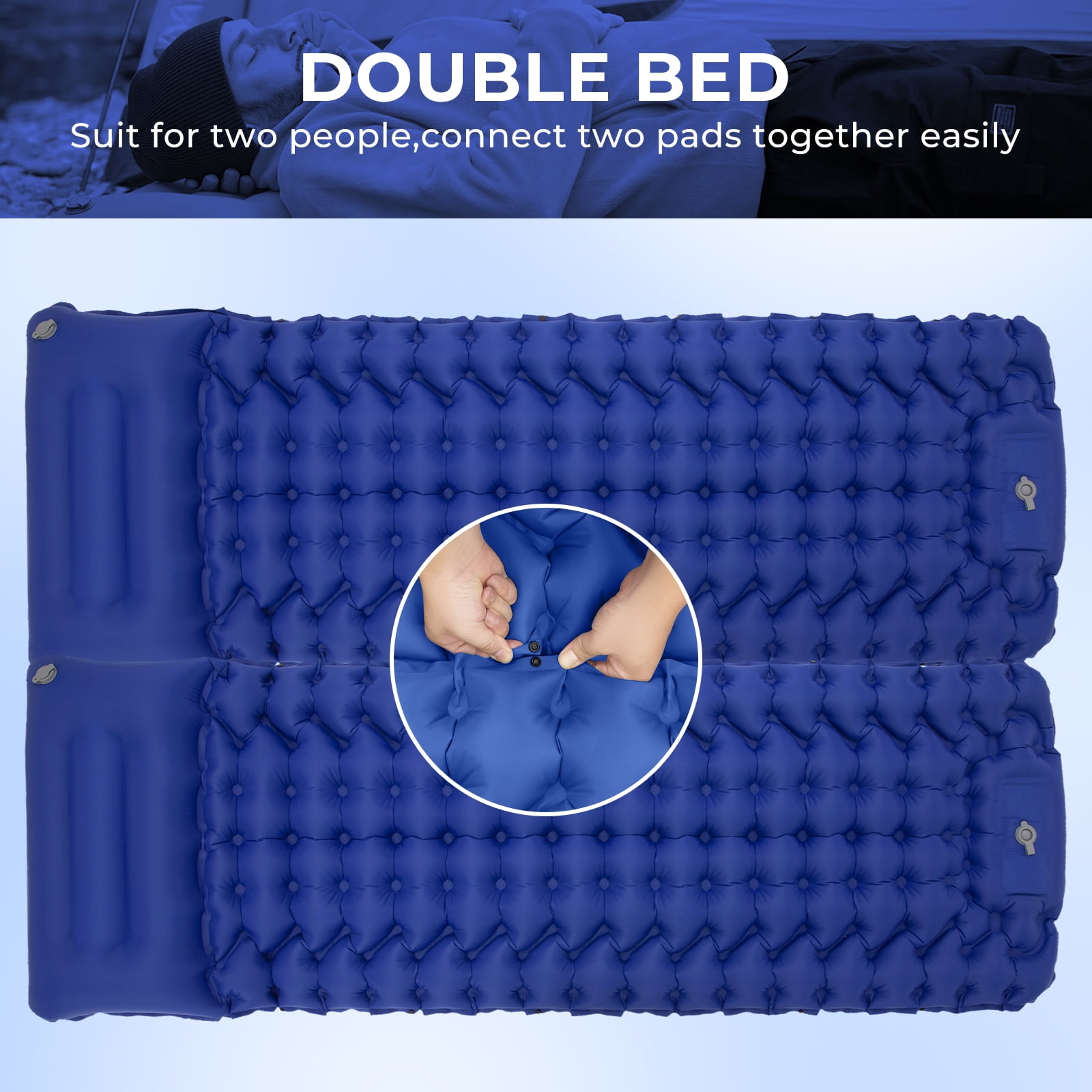 ATEPA Ultralight Inflatable Camping Air Mattress with Pillow