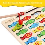 Magnetic Wooden Fishing Game for Toddlers