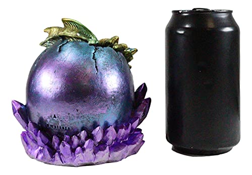 Ebros Purple Egg Terra Dragon Wyrmling Figurine