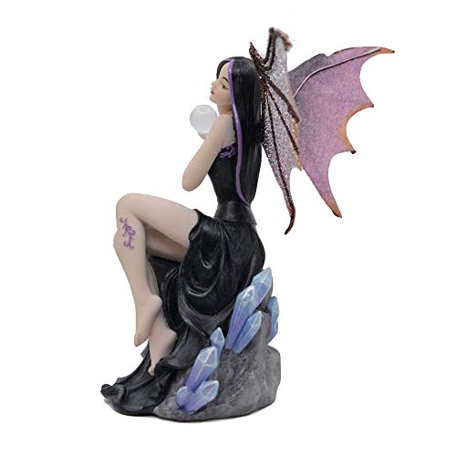 Dark Fairy Witch Figurine with Magic Ball