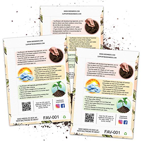 Sunflower Seed Favor Packets for Weddings and Events