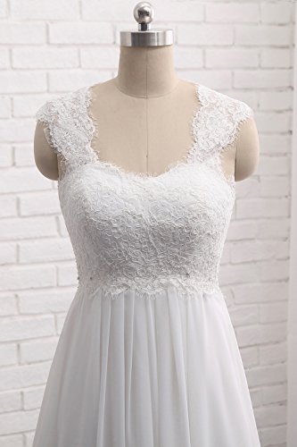 2023 Ivory Lace Bridal Gown for Beach Civil Wedding