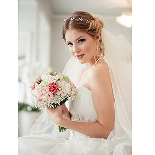 Rhinestone Crystal Bridal Headband for Wedding Hairstyle