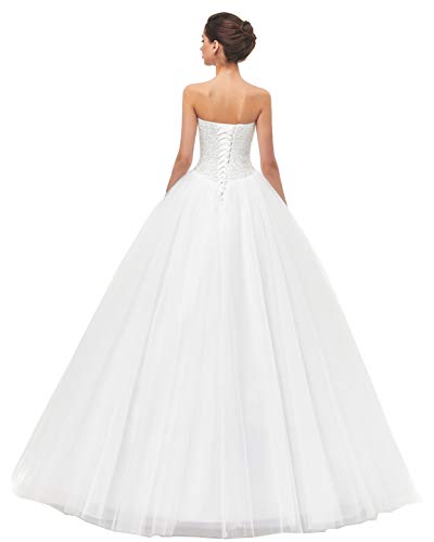 Ball Gown Bridal Wedding Dress for Women - Ivory