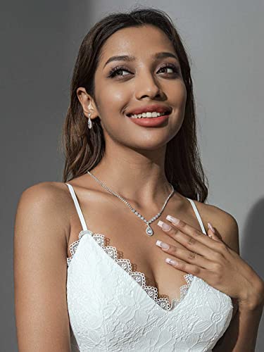 Unicra Crystal Bridal Wedding Jewelry Set - Rhinestone Choker