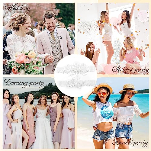 White Bride Wedding Garters by WRNZL