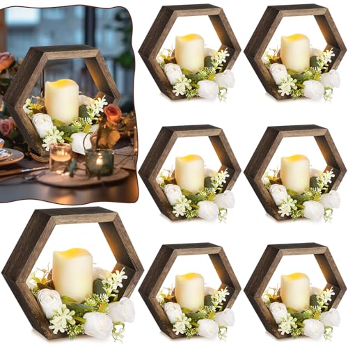 16 Pc Wooden Lantern Set for Rustic Wedding Decor