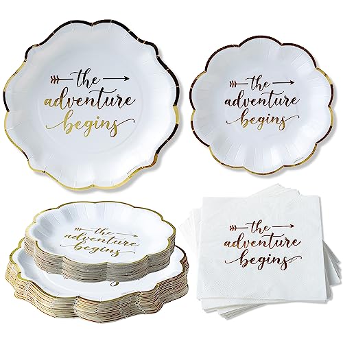 Adventure Begins" 72 Piece Elegant Party Tableware Set