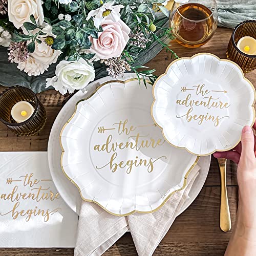 Adventure Begins" 72 Piece Elegant Party Tableware Set