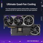 ASUS ROG Astral GeForce RTX 5090 OC Edition Gaming Graphics Card (PCIe 5.0, 32GB GDDR7, HDMI/DP 2.1, 3.8-Slot, 4 Fan Design, Axial-Tech Fan, Patented Vapour Chamber