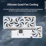 ASUS ROG Astral GeForce RTX 5090 White OC Edition Gaming Graphics Card (PCIe 5.0, 32GB GDDR7, HDMI/DP 2.1, 3.8-slot, 4fan design, Axial-tech fans, patented vapor chamber, Phase-change GPU thermal pad)
