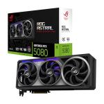 ASUS ROG Astral GeForce RTX 5080 OC Edition Gaming Graphics Card (PCIe 5.0, 16GB GDDR7, HDMI/DP 2.1, 3.8 Slots, 4-Fan Design, Axial Fans, Patented Steam Chamber,