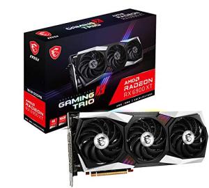 MSI Gaming Radeon RX 6900 XT Boost Clock Up to 2340 MHz 256-bit 16GB GDDR6 DP/HDMI Triple Torx 4.0 Fans FreeSync DirectX 12 VR Ready RGB Graphics Card (RX 6900 XT Gaming X Trio 16G)