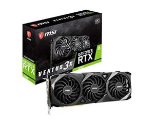 MSI GeForce RTX 3090 VENTUS 3X 24G OC Gaming Graphics Card - 24GB GDDR6X, 1725 MHz, PCI Express Gen 4, 384-bit, 3x DisplayPort v1.4a, HDMI 2.1