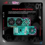 ASUS ROG Astral GeForce RTX 5080 16GB GDDR7 OC Hatsune Miku Edition Edition Gaming Graphics Card (PCIe 5.0, HDMI, Display 2.1, 3.8 Slot, 4 Axial Fans, Thermal Pad GPU)