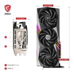 MSI GeForce RTX 4080 16GB GAMING X TRIO Gaming Graphics Card - 16GB GDDR6X, 2610 MHz, PCI Express Gen 4, 256-bit, 3x DP v 1.4a, HDMI 2.1a (Supports 4K & 8K HDR)