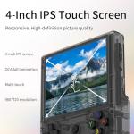 RG406V Handheld Game Console,4.0 Inch IPS Classic Retro Video Games Consoles,with 128G TF Card,with 5500mAh Battery Casual Game Console,Supports Wireless Networt HD Handheld Retro Console (Black)