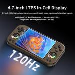 RG477M Retro Handheld Game Console , Aluminum Alloy CNC Android 14 System 4.7 Inch LTPS in-Cell Screen Dimensity 8300 Processor Support WiFi 6E Bluetooth 5.3 NO Game Card(Brozen)